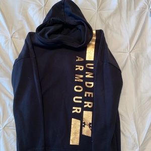 youth xl black and rose gold under armor hoodie